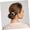 Happyyami Luxury Hairpin Pearl and Rhinestones Women Bun Hair Accessory Hair Stick Fork Wedding for Brides view 2