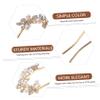 Happyyami Luxury Hairpin Pearl and Rhinestones Women Bun Hair Accessory Hair Stick Fork Wedding for Brides view 3
