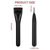 Flat Foundation Brush for Liquid Makeup,14CM Premium Fast Flawless Flat Top Kabuki Makeup Brushes Face Cosmetics Concealer Brush for Liquid, Blending, Powder, Cream, Powder, Blush, Buffing Black view 3