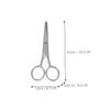 DEARMAMY 4pcs Stainless Steel Tip Scissors for Eyebrows Beard and Nose Hair Trimming Precision Grooming Tools for Men and Women Safe and Beauty Scissors view 2