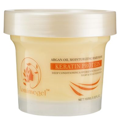 Aomimegel Collagen Hair Mask,Deep Repair Conditioning Argan Oil Hair Mask for Damaged Hair Treatment, Deep Conditioner Hydrating Hair Masque for All Hair Types 3.38oz 100ml