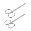 Beatifufu Stainless Steel Eyebrow Trimmer Scissors 2-Piece Set for Women and Men Hair Cutting Tool for Facial Grooming and Nose Hair Trimming view 1