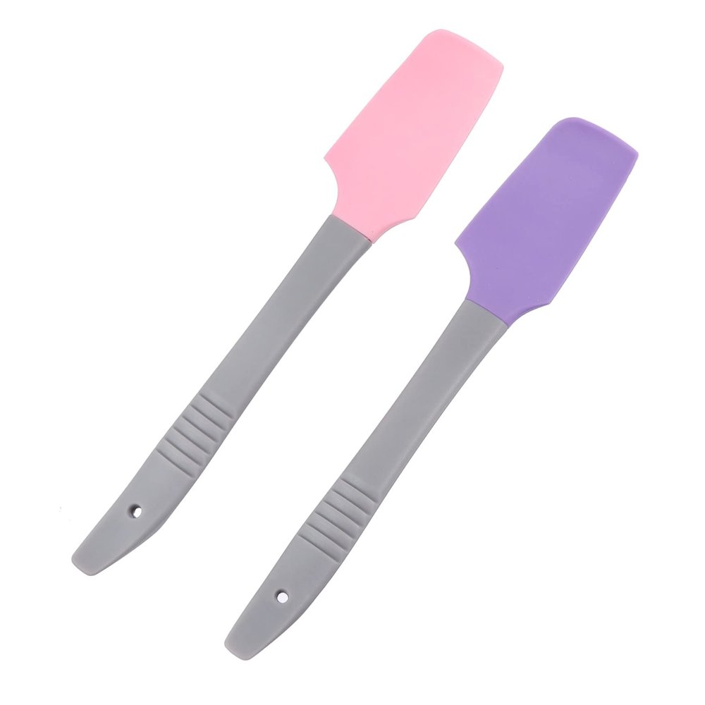 MERRYHAPY 2pcs Microwave Wax Removal Tool Long Handle Silicone Waxing Stick Applicator Spatulas