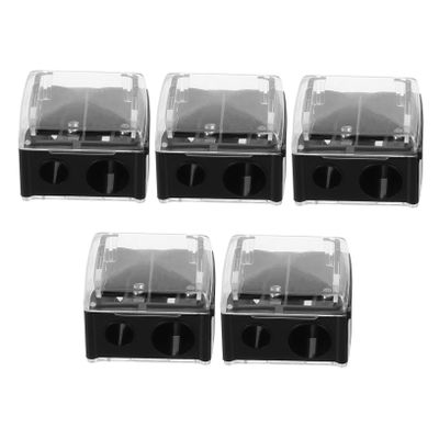 SHERCHPRY 5pcs Dual Holes Makeup Pencil Sharpener Portable Eyebrow and Lip Liner Tool for Precise Trimming and Easy Carrying Applications