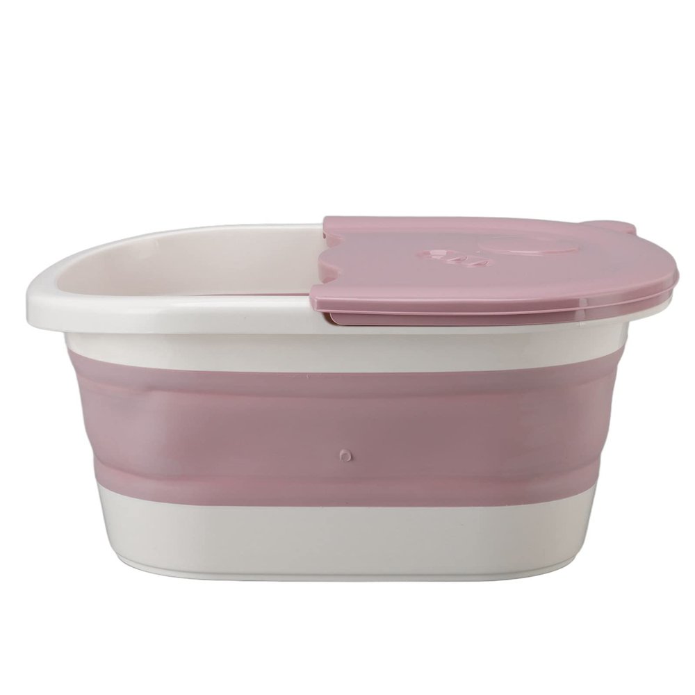 aqxreight Foot Soaking Tub Foldable Foot Bath for Adults and Kids Portable Foot Wash Basin with Deep Design Sturdy Plastic Construction for Home Use Compatible with Essential Oils and Epsom Salts