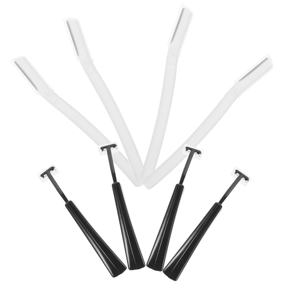 Gogogmee Portable Eyebrow Trimmer Set 8-Piece T-Shape Eyebrow Razor for Women Precision Facial Hair Remover Grooming Tool and Trimming