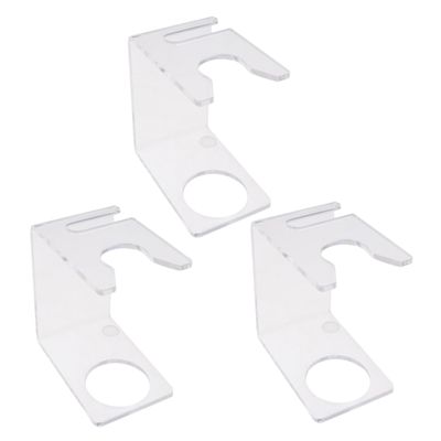 SKISUNO 3pcs Shaving Brush and Stand Transparent Holders for Safe Storage of Grooming Tools for Home and Barbershop Use