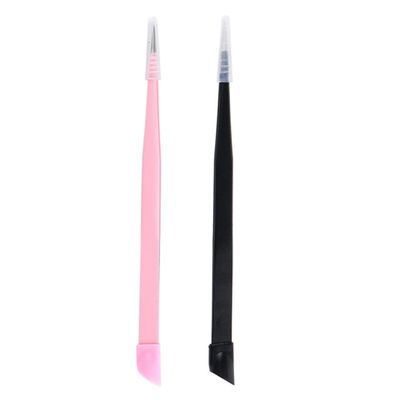 Mikinona 2pcs Manicure Tools Kit Sticker Tweezers Decal Pressing for Nail Diy Grooming Supplies
