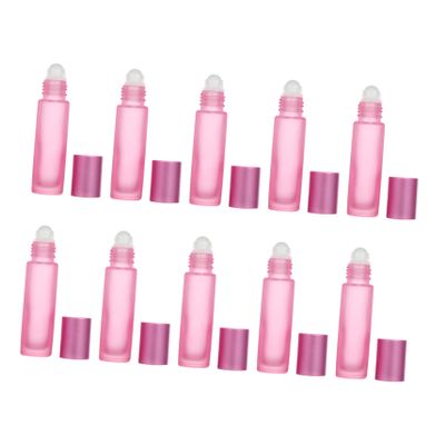 Beatifufu 10pcs Essential Oil Perfume Roller Bottles Empty Glass Sub Bottles Reusable Stylish and Design