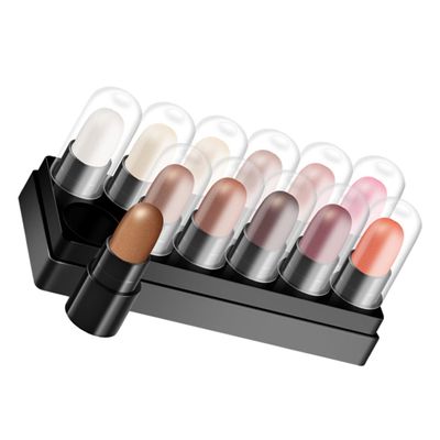 BIUDECO 12-Color Eyeshadow Stick Set Highlighter Pens Waterproof Shimmer Makeup Pencils for Skin Types for Everyday and Party Looks
