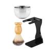 Beatifufu 1Set Beard Grooming Shaving Bowl Comfortable Shave Brush Durable Beard Brush Holder Rustproof Present for Grooming view 1