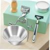 HAKIDZEL Men Shaving Bowl Stainless Steel Beard Care Tool Reusable Shave Mug for Daily Use view 3