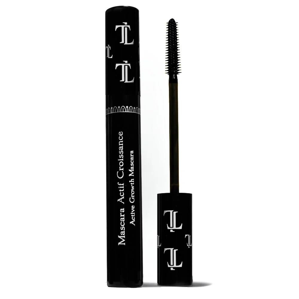 T.LeClerc Active Growth Mascara  Boosts Lash Growth | Prevents Lash Loss | Adds Volume & Intense Color  Long | Precise Brush | Easy to Remove (NOIR, 10ml)