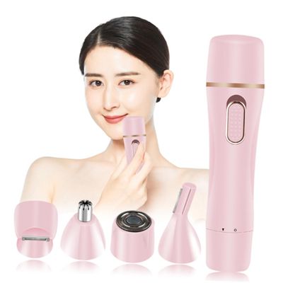 HAKIDZEL USB Rechargeable Women's Hair Remover Shaver with Nose Hair Trimmer Eyebrow Cutter Safe and Durable Design