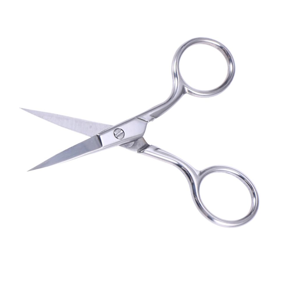 IWOWHERO 2pcs Facial Hair Scissors Eyebrow Scissors for Men Stainless Steel Nose Hair Trimmer Precision Cut