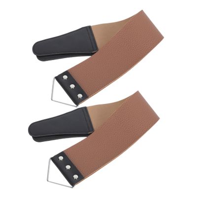 KAILIKETIY Double-Sided Leather Strop for Razor Sharpening 2pcs Manual Shaving Tool Random Color for Home Use and Barbershop