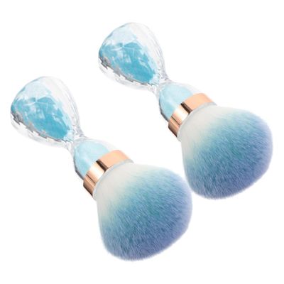 Beatifufu 2pcs Beauty Tools Nail Art Dust Brushes for Acrylic Nails Cleaning Makeup Brushes Soft