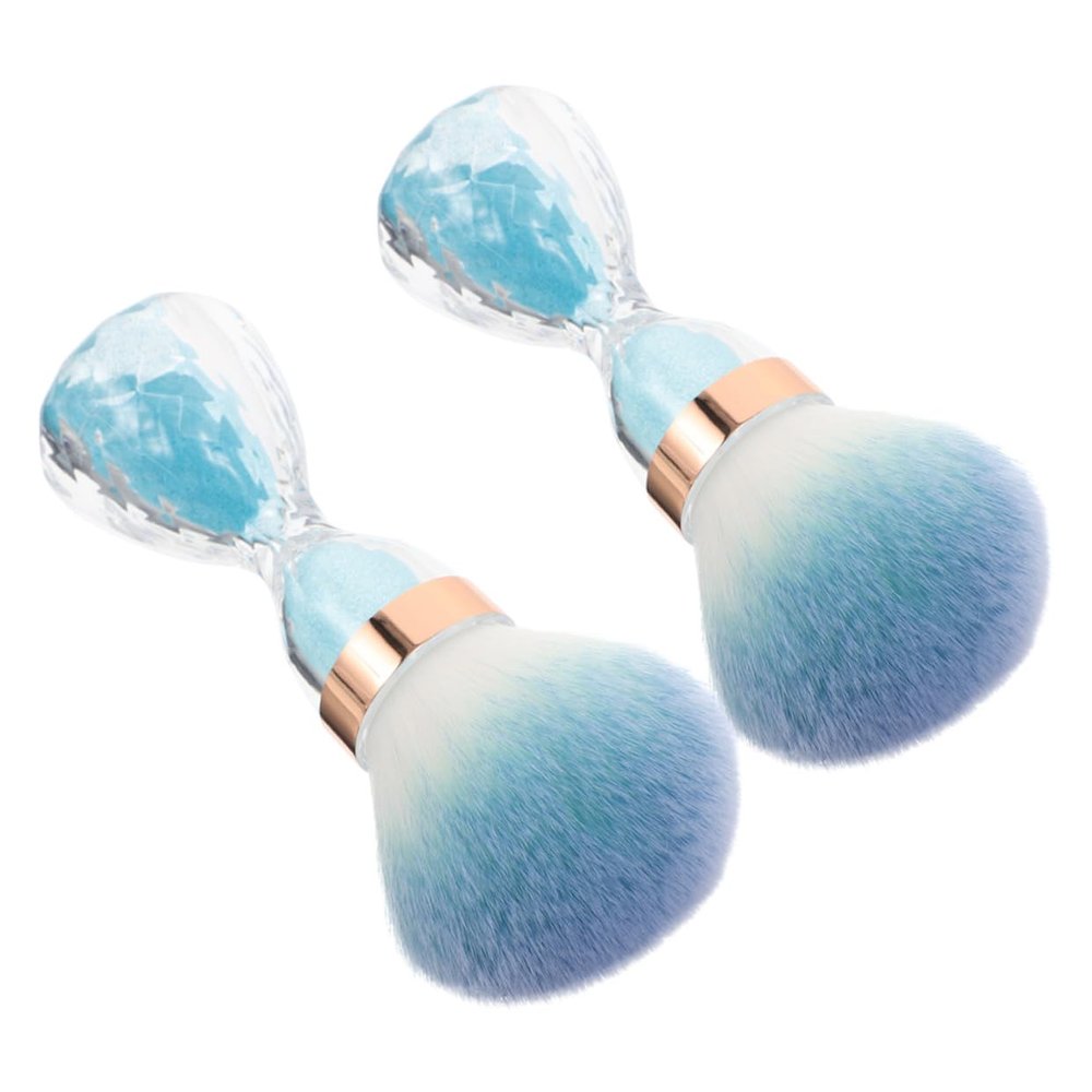 Beatifufu 2pcs Beauty Tools Nail Art Dust Brushes for Acrylic Nails Cleaning Makeup Brushes Soft