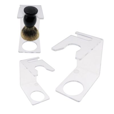 PACKOVE 2pcs Transparent Men's for Mane Brush Rack Holder for Shaving for Home and Travel Use for Barber Salon