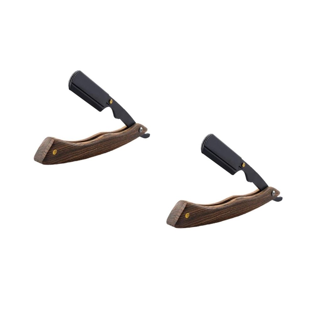 BESTYASH 2pcs Retro Style Foldable Shaver Holder Beard Cutter Stand for Easy Grooming Compact Design for Travel and Home Use for Trimming and Shaving