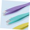 Healvian 6-Piece Colorful Eyebrow Tweezers Kit Stainless Steel Eyebrow Trimmer Set Travel Scissors for Precision Grooming view 3
