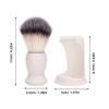 DEARMAMY 1 Set Men Beard Brush with Stand Durable Male Shaving Brush for Grooming Soft Bristles for Gentle Massage and Thorough Cleaning for Barbers and Home Use view 2