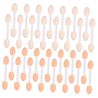 Didiseaon 30pcs Double-ended Sponge Applicators for Eye Shadow Dual-tip Cosmetic Brushes for Women for Travel Daily Use and Special Occasions