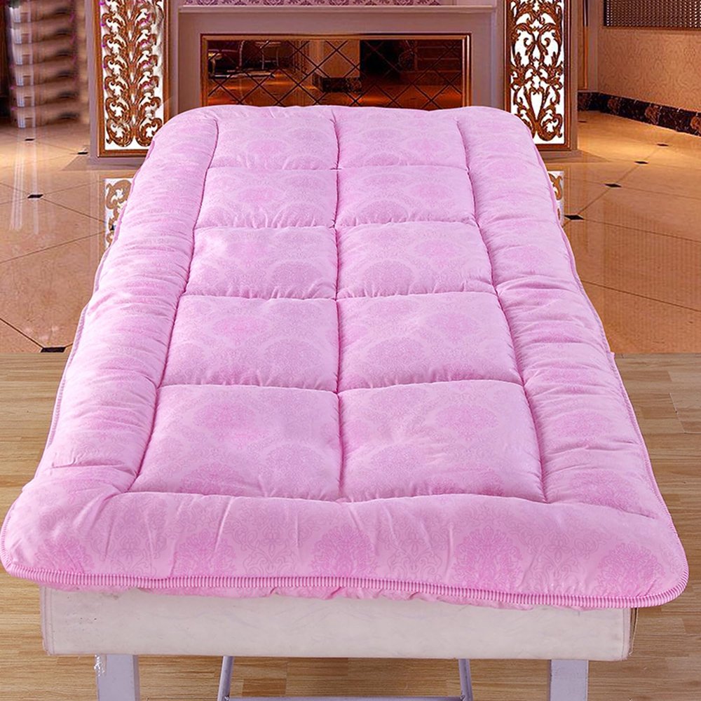 LDLCYCN Pink,190 * 70cm(R), SPA Massage Table Mattress Pad Cover Without Hole Beauty Salon Bed Pad Lash Bed Cushion Cover for Spa Massage Table Tattoo Table Beauty Salon Bed Square/Round Head
