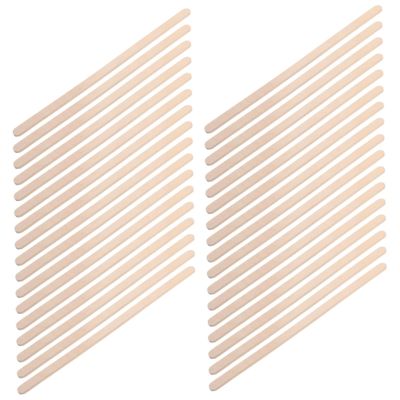 DEARMAMY 100pcs Wooden Sticks for Hair Removal Thick Edge Applicators for Waxing and Eyebrow Shaping Durable Wooden Material Versatile Use for Personal Care