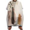 Beige And Brown Adult Barber Cape Professional Hair Cutting Cape with Adjustable Snap Closure Haircut Kit Hairdressing Apron for Home Salon And Barbershop view 1