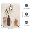 Beige And Brown Adult Barber Cape Professional Hair Cutting Cape with Adjustable Snap Closure Haircut Kit Hairdressing Apron for Home Salon And Barbershop view 2