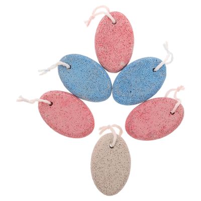 LIFKOME 6pcs Foot Pumice Stones Exfoliating Remover for Soft Skin Dual Sided Foot Rasp Pedicure Tools Natural