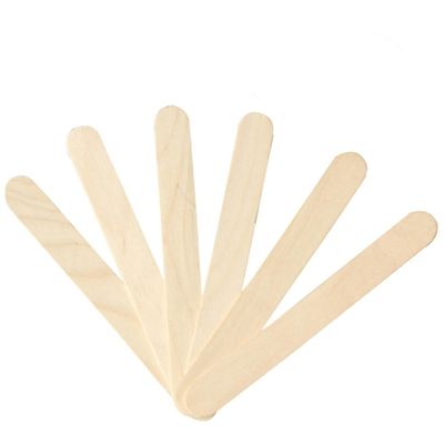 SKISUNO 100pcs Wooden Waxing Spatulas Disposables for Wax Stick Earwax Removal Tools Professional Home Use Odorless Skin-friendly