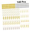 BIUDECO 140pcs Metal Dreadlock Hair Accessories Hollow-out Cuffs Beads Clips Hair Tube Ring for Wig and Braid Styling view 3