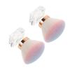 BIUDECO 2pcs Nail Dust Brush Soft Bristle Makeup Brush for Cleaning Fingernails for Manicure Supplies view 1
