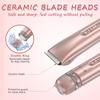 Bikini Trimmer for Women - 2 in 1 Electric Body Hair Trimmer for Silky Skin, Cordless Body Shaver for Travel, IPX7 Waterproof & Easy to Clean, Replaceable Ceramic Blade Heads, Rose Gold view 3
