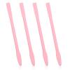 4 Pcs Silicone Wax Sticks Spatula for Waxing Non-Stick Waxing Applicators Hair Removal Spatula Reusable Tiny Makeup Beauty Spatulas for Hair Removal, Home Salon Body Use (Pink) view 1