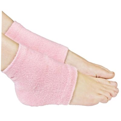 Garneck Hydrating Gel Heel Socks for Dry Cracked Skin 1 Pair Spa Open Toe Recovery Socks Vented Design for Enhanced Hydration and Comfort