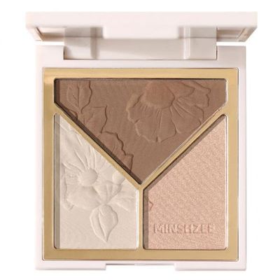 5-in-1 Highlighter Palette Face Contouring Kit, Highlighting Powder, Brown