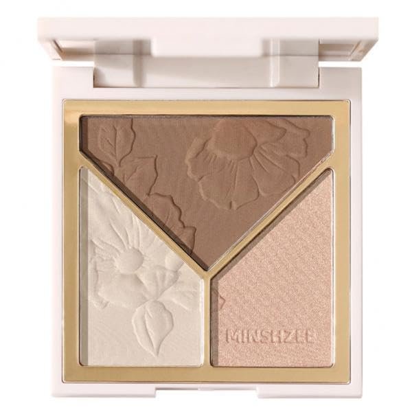 5-in-1 Highlighter Palette Face Contouring Kit, Highlighting Powder, Brown