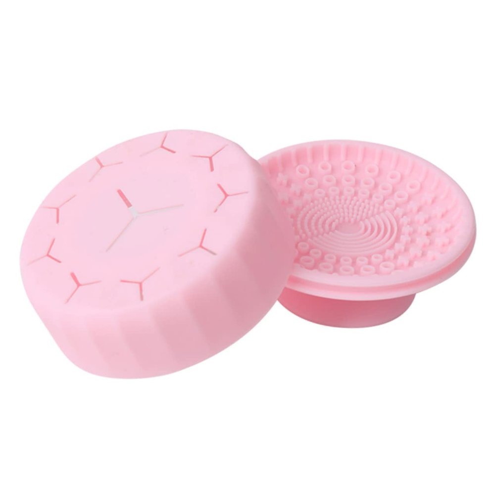 SKISUNO Eyes Face Makeup Brush Cleaner Box Dual Use Silicone Makeup Brush Cleaning Tool for Eyeshadow Foundation