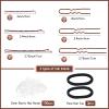 402pcs Bobby Pins U Hair Pins Set, 150pcs Wavy Bobby Pins 150pcs Hair Pins and 102pcs Hair Bands, U Pins for Hair Buns Women and Girls All Hair Types 2inch 2.4inch 2.75inch, Brown view 2