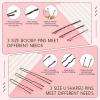 402pcs Bobby Pins U Hair Pins Set, 150pcs Wavy Bobby Pins 150pcs Hair Pins and 102pcs Hair Bands, U Pins for Hair Buns Women and Girls All Hair Types 2inch 2.4inch 2.75inch, Brown view 3
