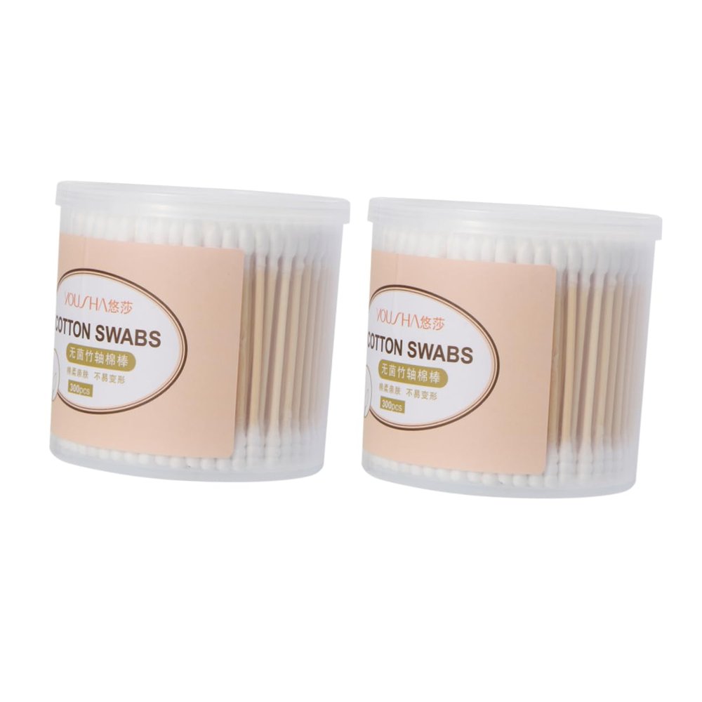 BIUDECO Essential Makeup Tools 600pcs Double-headed Cotton Swabs Precision Tip Facial Pads Sticks Travel-friendly Set