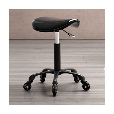 Adjustable Saddle Salon Stool Gas Lift Chair,Ergonomic Saddle Stool,Swivel Saddle Chair with Wheels(C)