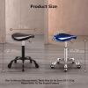 Adjustable Saddle Salon Stool Gas Lift Chair,Ergonomic Saddle Stool,Swivel Saddle Chair with Wheels(C) view 2