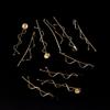 4 Pack of 10 Minimalist Metal Waved Hair Clips, Hairgrip Barrette Hairpin Set view 4