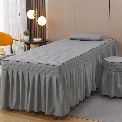 Gray,70x185cm/27.5x72.8in,Massage Table Sheet Set,Reusable Massage Bed Cover with Face Hole Washable Cotton Beauty Massage Table Skirt All-Round Wrap Bed Cover for Beauty SPA