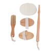 WOFASHPURET Natural Bamboo Wood Pig Bristle Bath Brush Set 4-Piece Kit for Exfoliating Feet and Back Handheld Bathing Tool for Spa and Relaxation view 1