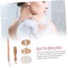 WOFASHPURET Natural Bamboo Wood Pig Bristle Bath Brush Set 4-Piece Kit for Exfoliating Feet and Back Handheld Bathing Tool for Spa and Relaxation view 3